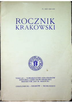 Rocznik krakowski tom LII