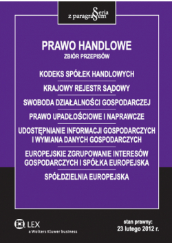 Prawo handlowe: Zbiór przepisów