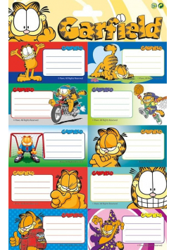 Naklejki na zeszyt Garfield 20szt.