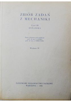 Zbiór zadań z mechaniki