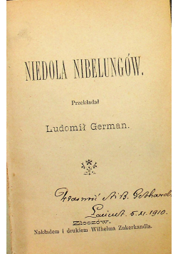 Niedola Nibelungów ok 1894 r