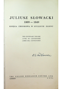 Juliusz Słowacki 1809 1849