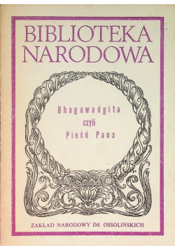 Biblioteka narodowa bhagawadgita czyli pieśń pana