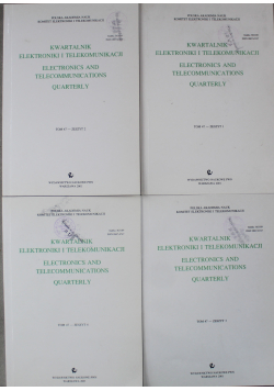 Kwartalnik elektroniki i telekomunikacji tom 47 zeszyt 1 2 3 4