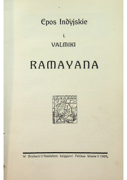 Epos Tom III Ramayana 1909 r.