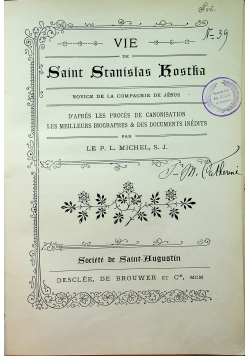 Vie de Saint Stanislas Kostka ok 1893 r