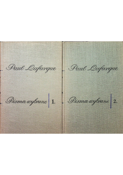 Lafargue Pisma wybrane 2 Tomy