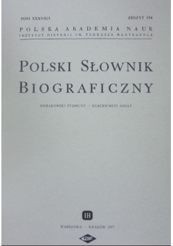 Polski słownik biograficzny Zeszyt 154