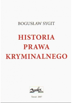Historia prawa kryminalnego