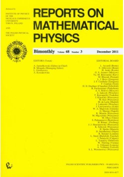 Reports on Mathematical Physics 68/3