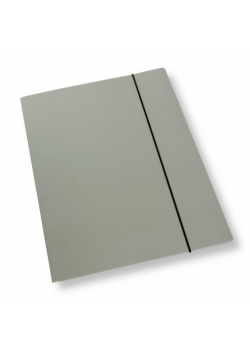 Teczka A4 z gumką lakier szara 350gsm (10szt)