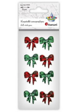 Kryształki samoprzylepne Kokardki 8szt