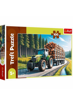 Puzzle 100 Ciągnik leśny 16493