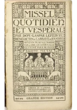 Missel Quotidien Et Vesperal 1929 r