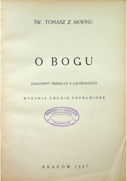 O bogu 1927 r.