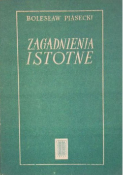 Zagadnienia istotne
