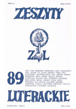Zeszyty literackie 89 1/2005