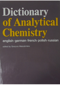 Dictionary of Analytical Chemistry