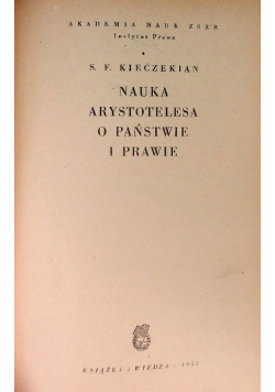 Nauka Arystotelesa o państwie i prawie