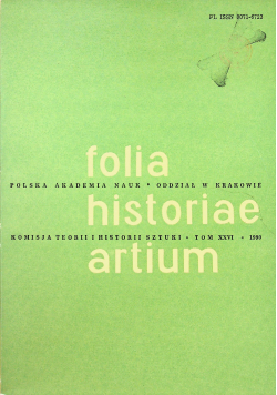 Folia historiae artium Tom XXVI