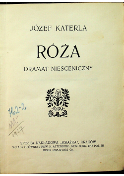 Róża Dramat niesceniczny 1909 r.