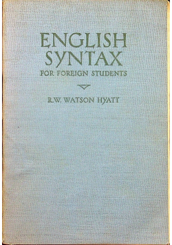 English Syntax for Foreign Students