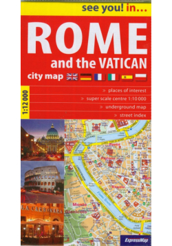 Rome and the Vatican city map  1:12 000