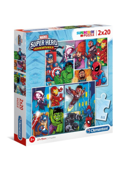 Puzzle 2x20 Supercolor Marvel Super Hero Adventures