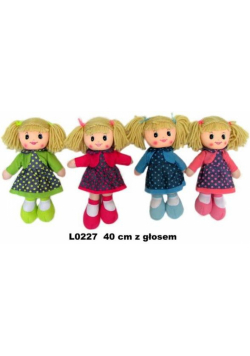 Lalka pluszowa z głosem 40cm L0227 1szt.mix