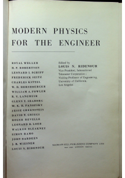 Modern Physics for the engineer