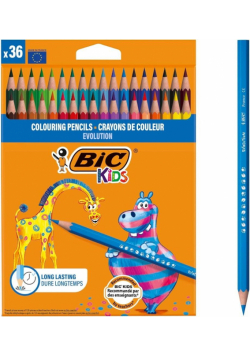 Kredki drewniane Kids Smooth ECO 36szt BIC