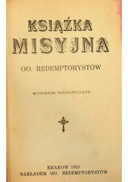 Książka misyjna 1926 r.