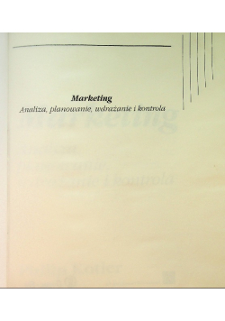 Marketing Analiza planowanie wdrażanie i kontrola