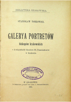Galareya portretów biskupów krakowskich 1905 r