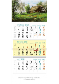 Kalendarz 2021 Trójdzielny Chatka KT12