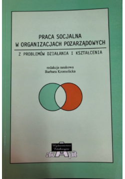 Praca socjalna w organizacjach pozarządowych
