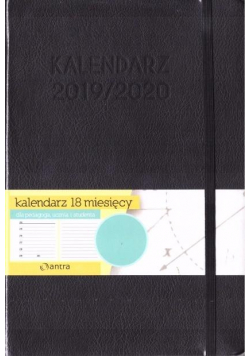 Kalendarz A5 2019/2020 czarny 18 M-cy ANTRA