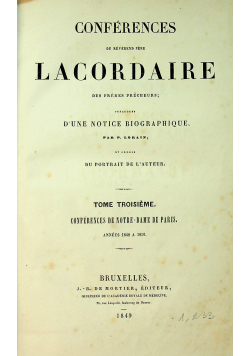 Conferences Lacordaire 1848r