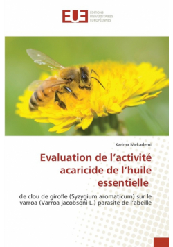 Evaluation de l'activité acaricide de l'huile essentielle