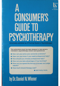 A consumers guide to psychotherapy