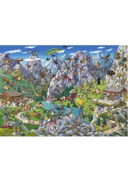 Puzzle 1000 Szalona wyprawa w góry (Puzzle+plakat)