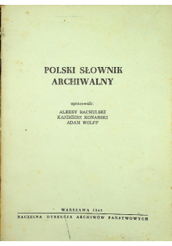 Polski słownik archiwalny