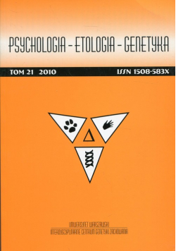 Psychologia Etologia Genetyka Tom 21 2010