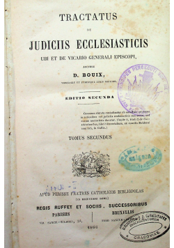 Institutiones Juris canonici tomus secundus 1866 r