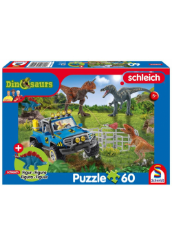 Puzzle 60 Schleich Dinozaury + figurka
