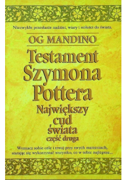 Testament Szymona Pottera Największy cud świata