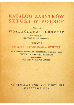 Katalog zabytków sztuki w Polsce Tom II Zeszyt 9
