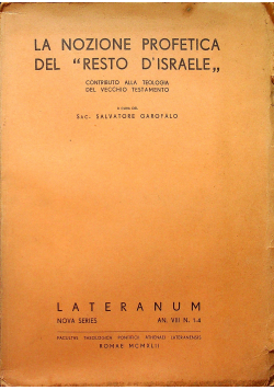 La Nozine profetica del resto d israele 1942