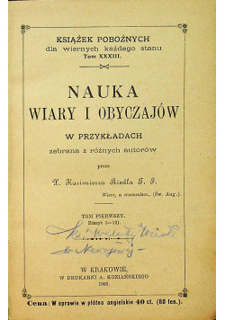 Nauka wiary i obyczajów 1905 r