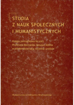 Studia z nauk społecznych i humanistycznych